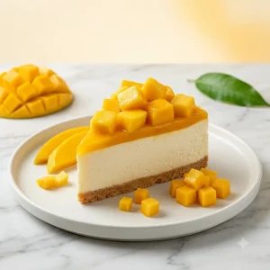 Mango Cheesecake Slice