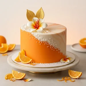 Citrus Orange Fondant Cake