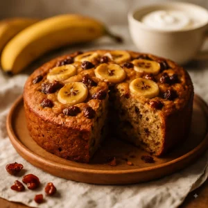 Banana Walnut Bread Cake